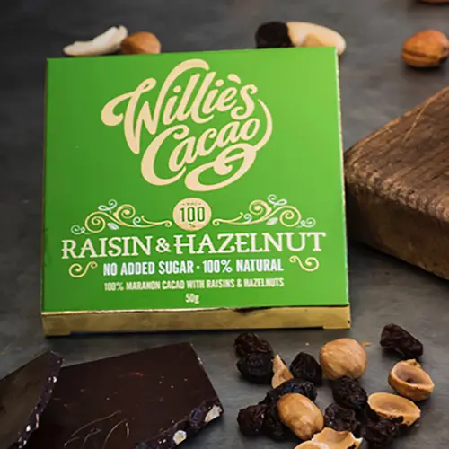 Willie's cacao Raisin & Hazelnut no added sugar