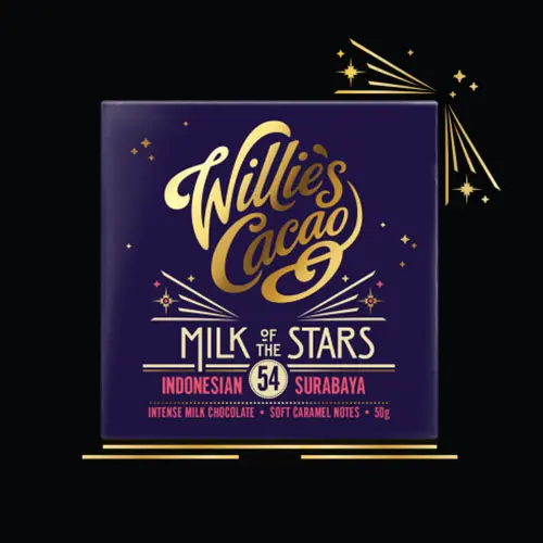 Willie's cacao milk of the stars dark milk Surabaya 54 procent