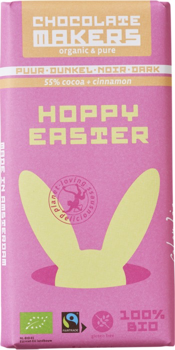 Chocolatemakers Hoppy Easter puur 55% kaneel