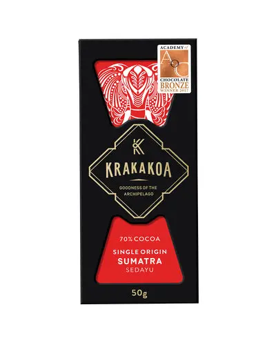 Krakakoa Dark chocolate single origin Sumatra 70 procent