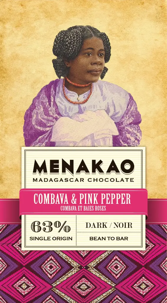 Menakao Madagascar combava & pink pepper 63 procent puur