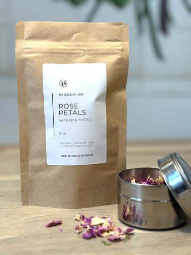 Rose petals Biologisch ter ondersteuning van ceremonial cacao 10 gr.