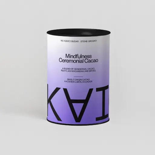 Kaicao Mindfulness Ceremonial Cacao - A Blend Of Ceremonial Cacao, Reishi , Ashwagandha And Spices Drink 20 gr.