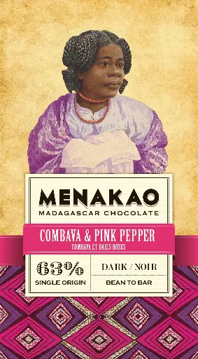 Menakao Madagascar combava & pink pepper 63 procent puur