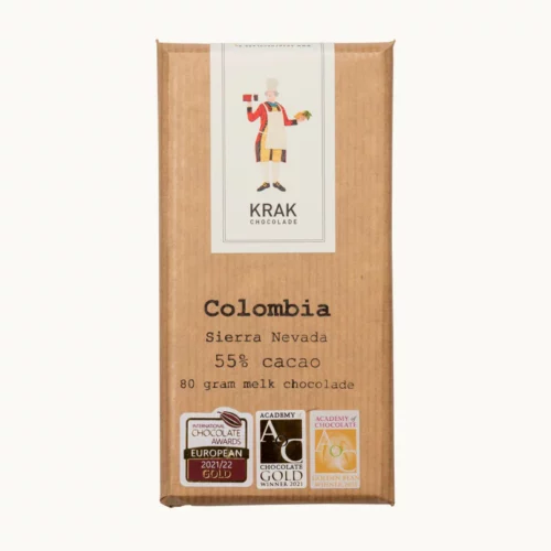 krak chocolade colombia 55% melk chocolade (golden bean award aoc!)